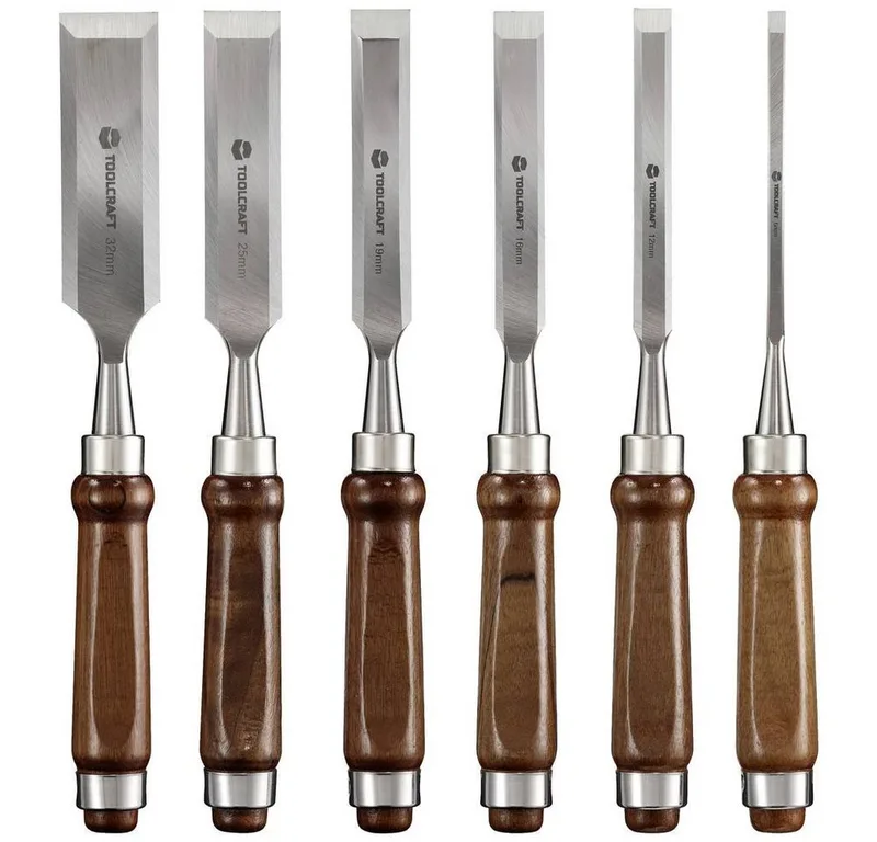 TO-7873785 Houtbeitels, 6-delige set van Toolcraft – productafbeelding 1 van 5