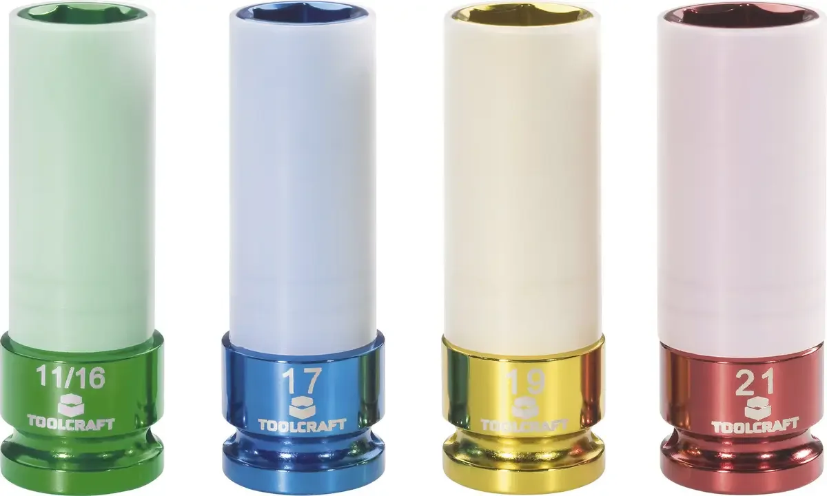 Steckschlüssel-Schoneinsatz-Set 1/2 (12.5 mm) 4teilig 821580 fra Toolcraft – produktbillede