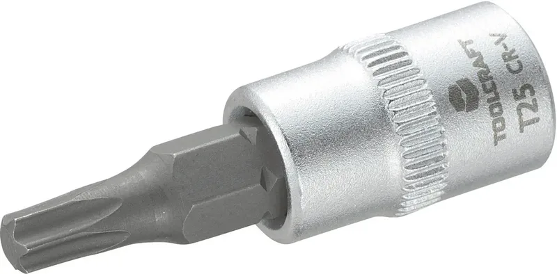 T25 816083 T-Profil Steckschlüssel-Bit-Einsatz T 25 1/4 (6.3 mm) by Toolcraft – product image
