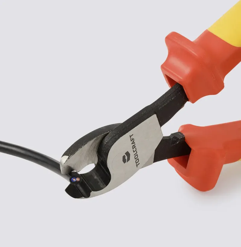 TO-10104939 Pince coupe-câbles VDE Adapté pour (technique disolation) câbles en alu et en cuivre, à 1 ou plusieurs fils 10 mm 1 38 mm² 1 de Toolcraft – image du produit 2 sur 3