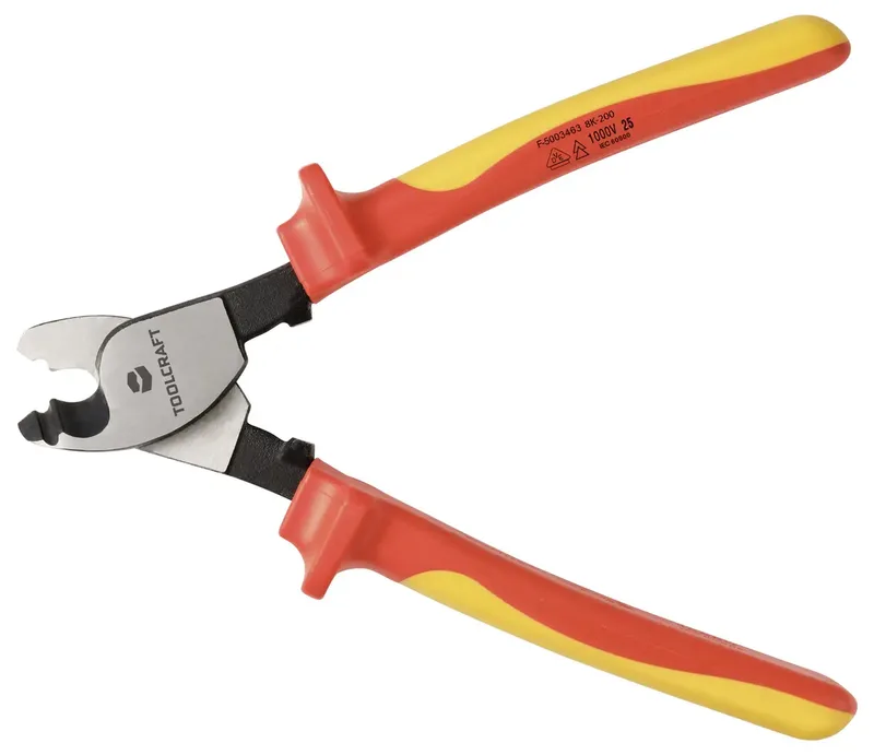 TO-10104939 Pince coupe-câbles VDE Adapté pour (technique disolation) câbles en alu et en cuivre, à 1 ou plusieurs fils 10 mm 1 38 mm² 1 de Toolcraft – image du produit 3 sur 3