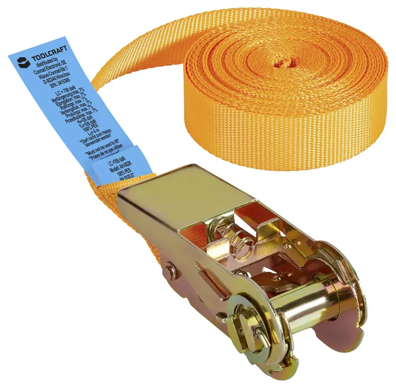 TO-10246098 Zugkraft LC Niederzurren (einzeln/direkt)=350 daN (L x B) 6 m x 25 mm Ratsche EN 12195-2 von Toolcraft – Produktbild 2 von 2