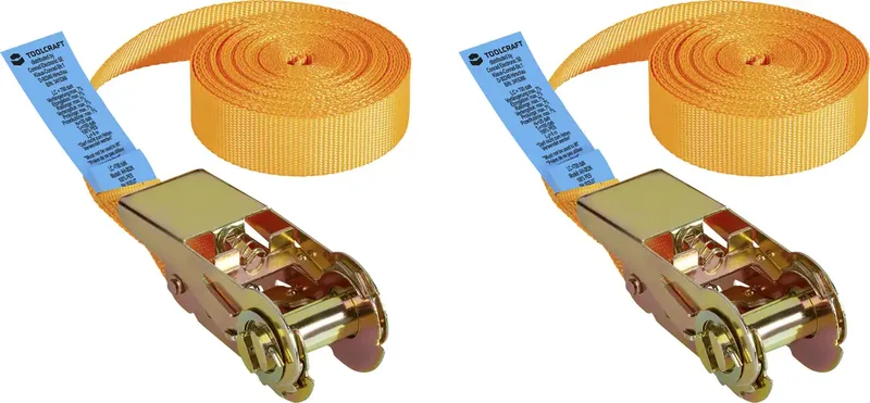 TO-10246098 Zugkraft LC Niederzurren (einzeln/direkt)=350 daN (L x B) 6 m x 25 mm Ratsche EN 12195-2 von Toolcraft – Produktbild 1 von 2