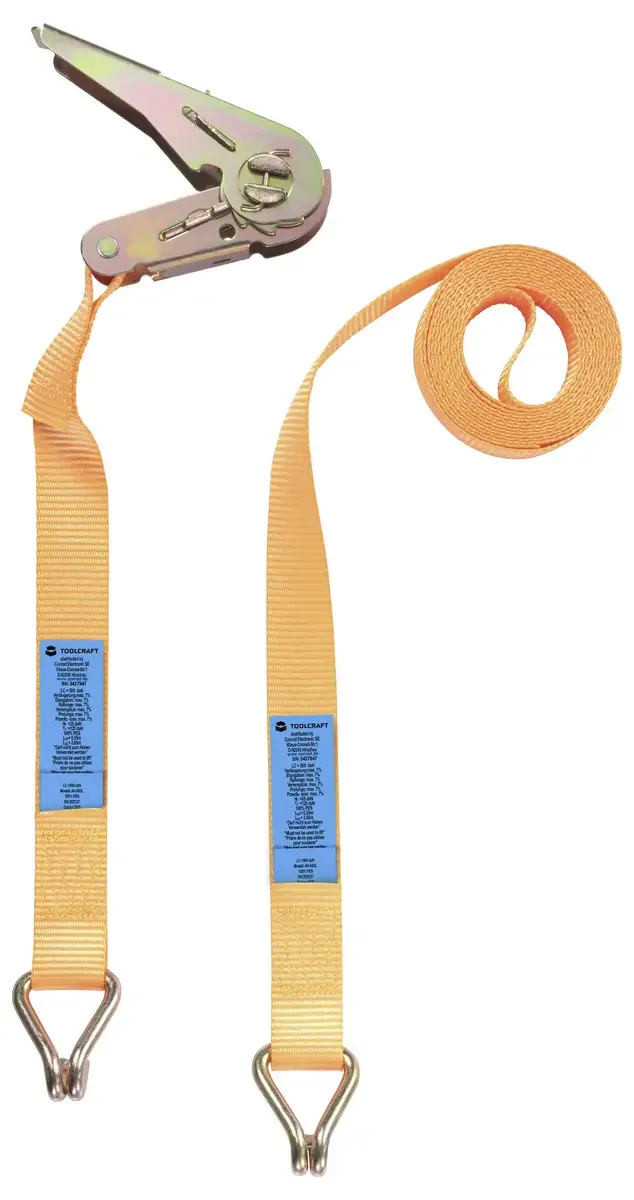 TO-10283841 Zugkraft LC Niederzurren (einzeln/direkt)=1000 daN (L x B) 3 m x 25 mm Ratsche EN 12195-2 von Toolcraft – Produktbild 3 von 3