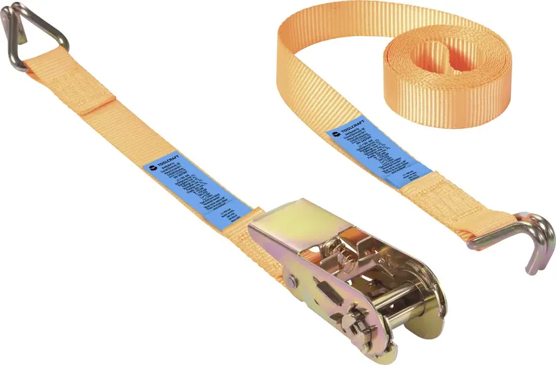 TO-10283841 Zugkraft LC Niederzurren (einzeln/direkt)=1000 daN (L x B) 3 m x 25 mm Ratsche EN 12195-2 von Toolcraft – Produktbild 1 von 3
