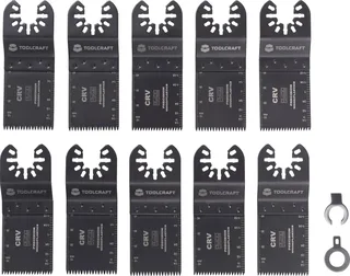 TO-10283850 Multitool toebehorenset Chroom-vanadium staal 10-delig 34 mm 10 stuk(s) by Toolcraft – product image 1 of 3