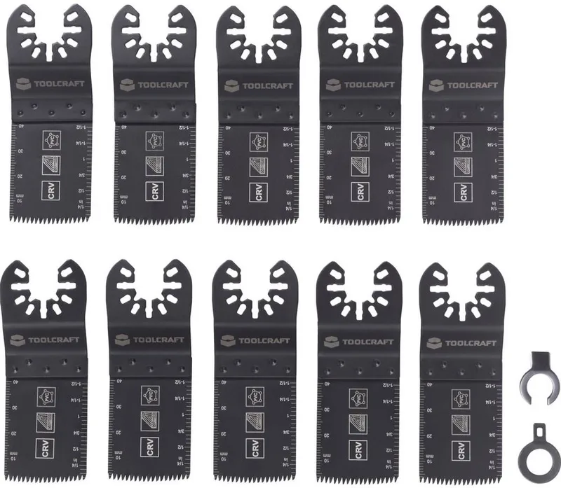TO-10283853 Multitool toebehorenset Chroom-vanadium staal 32 mm 10 stuk(s) by Toolcraft – product image