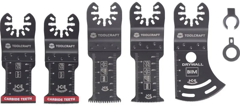 TO-10285188 Multitool toebehorenset Bimetaal, Carbide 5 stuk(s) van Toolcraft – productafbeelding