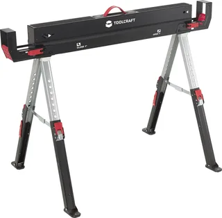 TO-10311630 acier Tréteau pliable pliable, à hauteur réglable 590 kg (l x P) 1157 mm x 687 mm 9.75 kg 1 pc(s) de Toolcraft – image du produit 1 sur 3