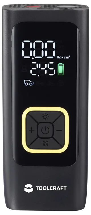 TO-10665612 Akku-Kompressor LP20 10 bar Automatische Abschaltung, Digitales Display, mit Arbeitslampe, mit Powerbank-Funktion de Toolcraft – image du produit 2 sur 2