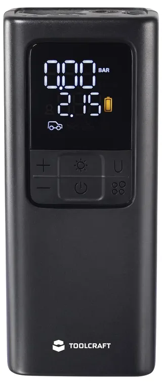 TO-10666212 Akku-Kompressor LP17 10 bar Automatische Abschaltung, Digitales Display, mit Arbeitslampe, mit Powerbank-Funktion, 2 Betriebsarten von Toolcraft – Produktbild 2 von 2