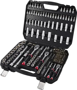 TO-10674603 Bit- en steeksleutelset 1/2, 1/4, 3/8 255-delig by Toolcraft, Kleurloos – product image 1 of 2