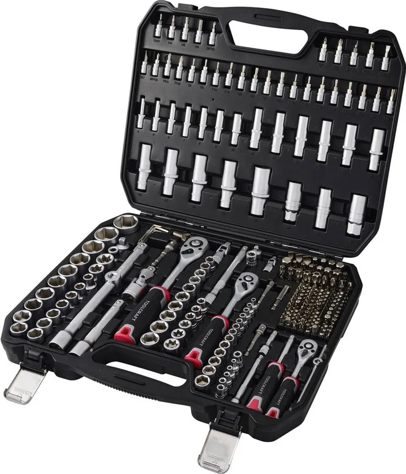 TO-10674603 Bit- en steeksleutelset 1/2, 1/4, 3/8 255-delig de Toolcraft, Kleurloos – image du produit