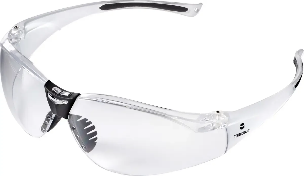 TO-5343207 Skyddsglasögon Svart, Klar van Toolcraft, Zwart, Klar – productafbeelding
