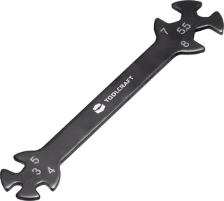 TO-5693100 17 g Doppel-Ringschlüssel Schlüsselweite (Metrisch) 3 - 8 mm by Toolcraft – product image 1 of 3