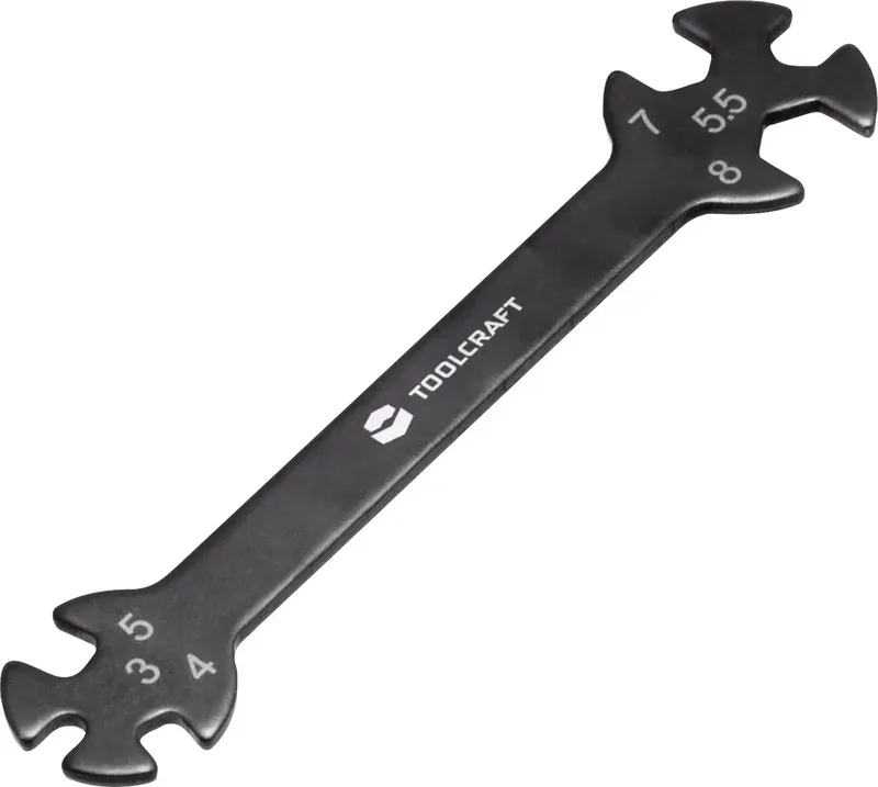 TO-5693100 17 g Doppel-Ringschlüssel Schlüsselweite (Metrisch) 3 - 8 mm by Toolcraft – product image 1 of 3