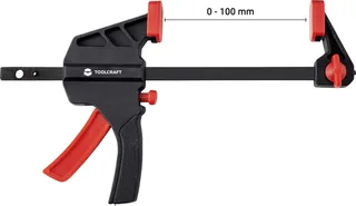 TO-6743691 Einhandzwinge Spann-Weite (max.):100 mm Produktabmessung, Länge: 180 mm Ausladungs-Maße:35 mm by Toolcraft – product image 2 of 2