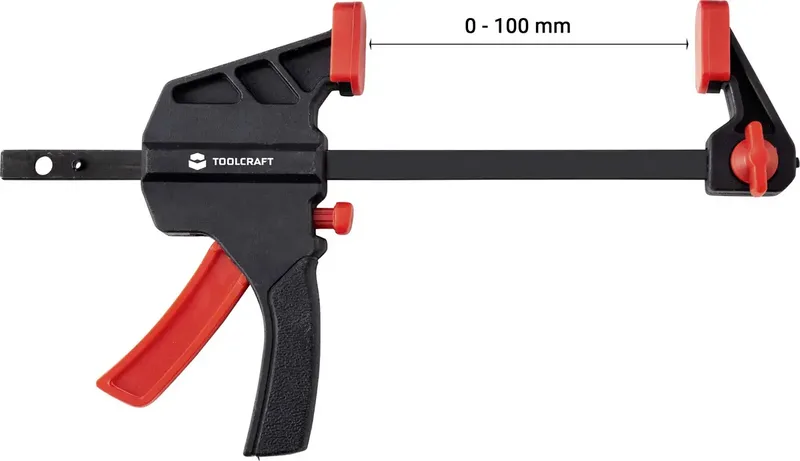 TO-6743691 Einhandzwinge Spann-Weite (max.):100 mm Produktabmessung, Länge: 180 mm Ausladungs-Maße:35 mm by Toolcraft – product image 2 of 2