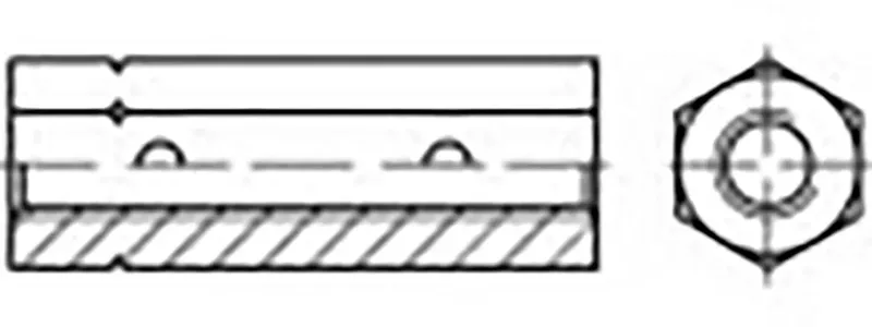 TO-6865992 Inbussleutel moer M16 Staal Verzinkt DIN 1479 1 stuk(s) von Toolcraft – Produktbild