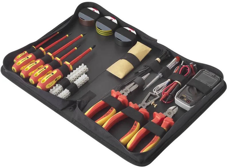 Jeu doutils TOOLCRAFT TO-7762929 pour électricien, pour les bricoleurs en sacoche 50 pièces de Toolcraft – image du produit