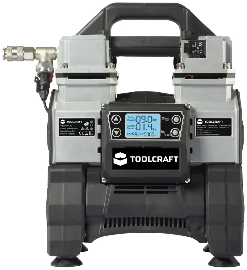 TO-8952876 Druckluftkompressor 18 VDC/230 VAC 9 bar by Toolcraft – product image 3 of 3