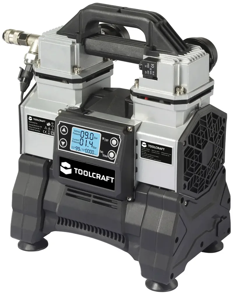 TO-8952876 Druckluftkompressor 18 VDC/230 VAC 9 bar van Toolcraft – productafbeelding