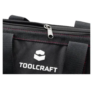 TO-9073200 Universeel Gereedschapstas met grote opening. (l x b x h) 320 x 210 x 230 mm van Toolcraft, Zwart, Rood – productafbeelding 4 van 5