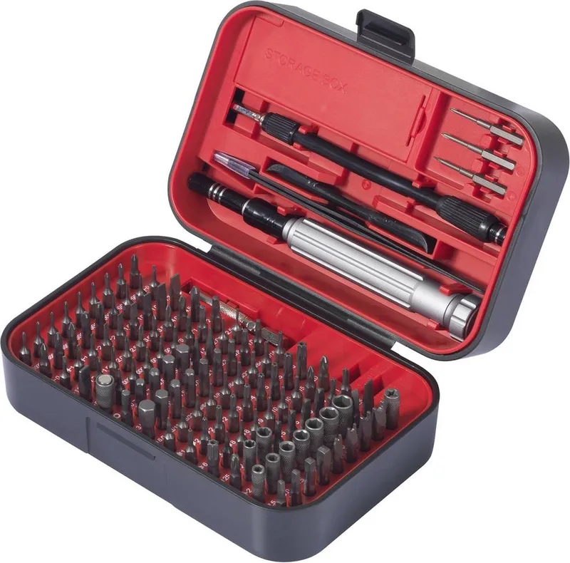 TO-9407052 Bitset 150-delig Kruiskop Phillips, Kruiskop Pozidriv, Dop (zeskant), Zeskant, Tri-Wing, T-profiel de Toolcraft – image du produit