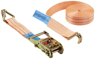 TO-9610002 Zweiteiliger Spanngurt Zugkraft LC Niederzurren (einzeln/direkt)=1000 daN (L x B) 4000 mm x 38 mm Ratsche by Toolcraft – product image 1 of 3