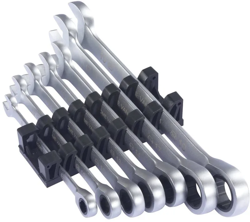 TO-9626412 Spärr-inringnyckel-sats 7 delar Nyckelvidd (Metrisk) (för titel) 8 - 19 mm von Toolcraft, Kleurloos – Produktbild