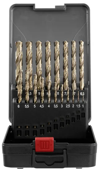 TO-9913155 HSSE-Co 5 Jeu de forets pour le métal 19 pièces DIN 338 tige cylindrique 1 set de Toolcraft – image du produit 3 sur 3