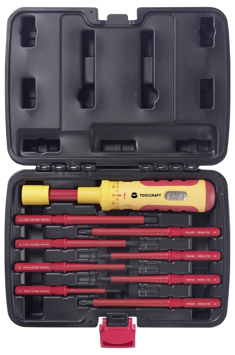 TOOLCRAFT 0.5-3 Nm VDE, Elektriker Drehmoment-Schraubendreher-Set 9teilig 0.5 - 3 Nm DIN 6789 von Toolcraft – Produktbild 3 von 3