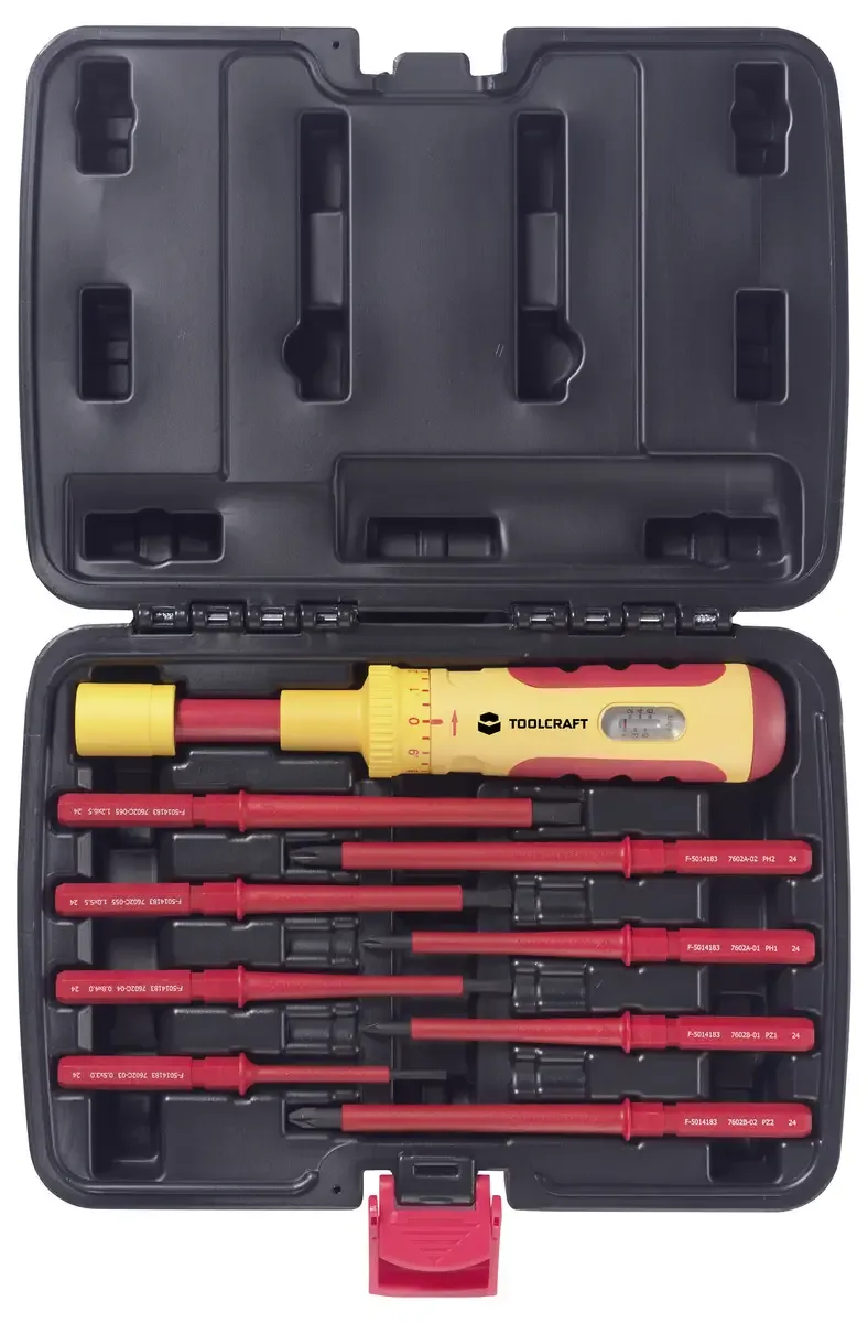 TOOLCRAFT 1~6 Nm VDE, pour électricien Set de tournevis lame réversible 9 pièces 1 - 6 Nm DIN 6789 de Toolcraft – image du produit 3 sur 3