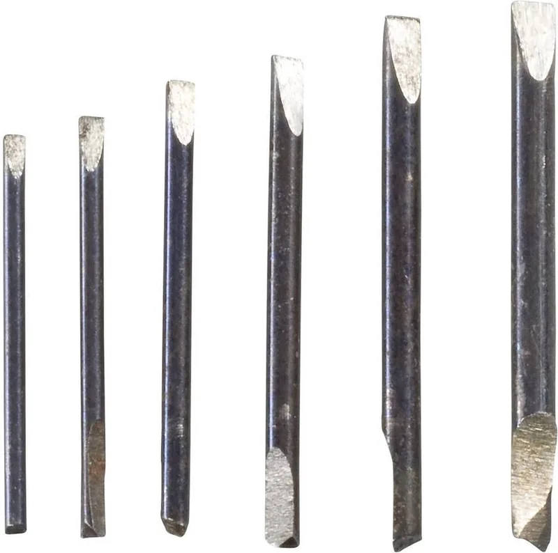 TOOLCRAFT 12-delig Horlogemaker-schroevendraaier set 12-delig Kopbreedte: 0.8 mm, 1 mm, 1.2 mm, 1.4 mm, 1.6 mm, 1.8 mm van Toolcraft, Chroom – productafbeelding 1 van 2