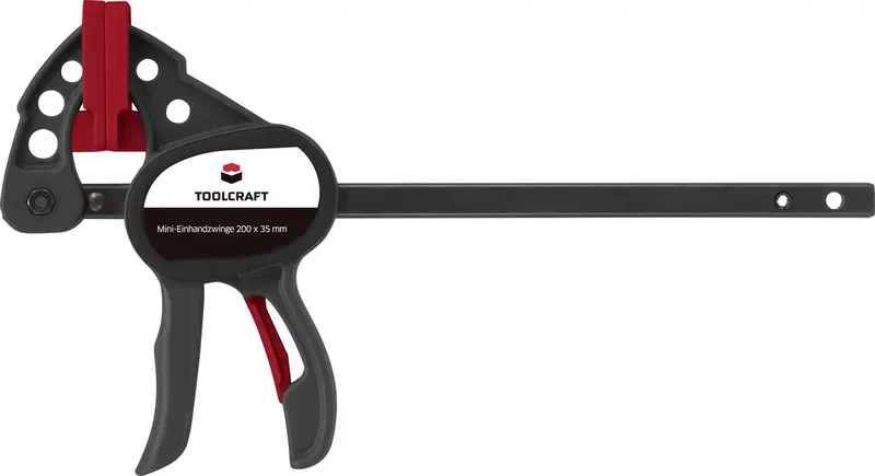 TOOLCRAFT 1574784 Einhandzwinge Spann-Weite (max.):100 mm Produktabmessung, Länge: 191 mm Ausladungs-Maße:35 mm de Toolcraft – image du produit