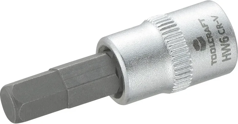 TOOLCRAFT 816071 Innen-Sechskant Steckschlüssel-Bit-Einsatz 6 mm 1/4 (6.3 mm) by Toolcraft – product image