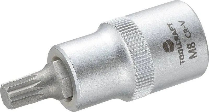 TOOLCRAFT 816087 Veeltand (XZN) Dopsleutel-bitinzet 8 mm 1/2 (12.5 mm) by Toolcraft, Kleurloos – product image