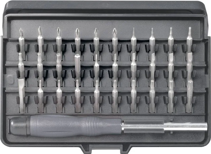 TOOLCRAFT 820935 Bitset 31-delig Plat, Kruiskop Phillips, Kruiskop Pozidriv, Inbus, T-profiel van Toolcraft – productafbeelding