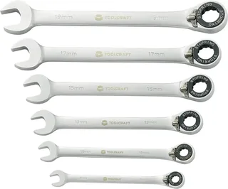 TOOLCRAFT 824124 Knarren-Ring-Maulschlüssel-Satz 6teilig Schlüsselweite (Metrisch) 8 - 19 mm by Toolcraft – product image 2 of 2