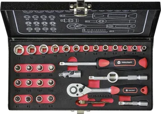 TOOLCRAFT 826363 Dopsleutelset Metrisch 1/4 (6,3 mm) 36-delig by Toolcraft – product image 1 of 2
