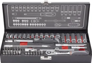 TOOLCRAFT 826386 Dopsleutelset Metrisch 1/4 (6,3 mm) 45-delig von Toolcraft – Produktbild 1 von 2