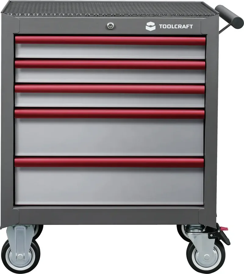 TOOLCRAFT 890680 Werkstattwagen Herstellerfarbe: Grau, Anthrazit, Rot von Toolcraft – Produktbild