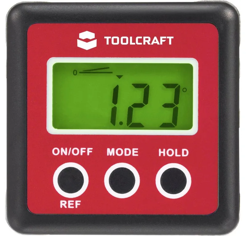 Wasserwaage TOOLCRAFT TO-4988565 Digitale Wasserwaage mit Magnet 60 mm 360 ° 0.1, (TO-4988565) van Toolcraft – productafbeelding 1 van 4