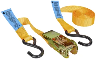 Zweiteiliger Spanngurt Zugkraft LC Niederzurren (einzeln/direkt)=250 daN (L x B) 5 m x 25 mm Ratsche by Toolcraft – product image 1 of 3