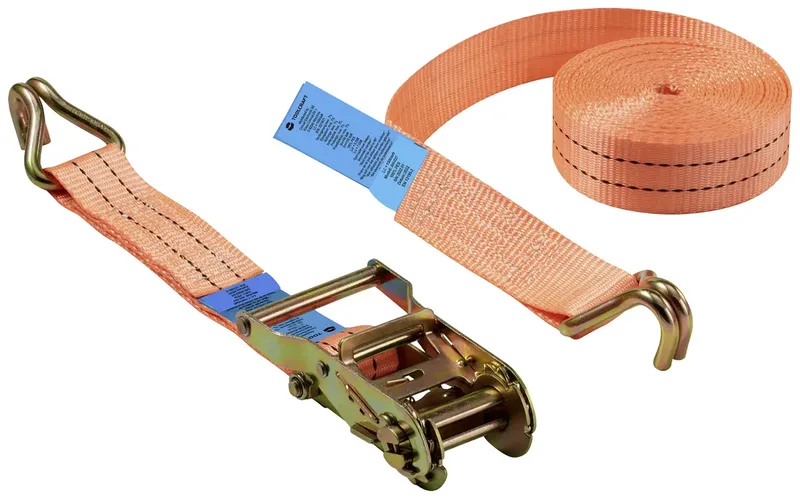 Zweiteiliger Spanngurt Zugkraft LC Niederzurren (einzeln/direkt)=1500 daN (L x B) 8000 mm x 38 mm Ratsche von Toolcraft – Produktbild 1 von 3