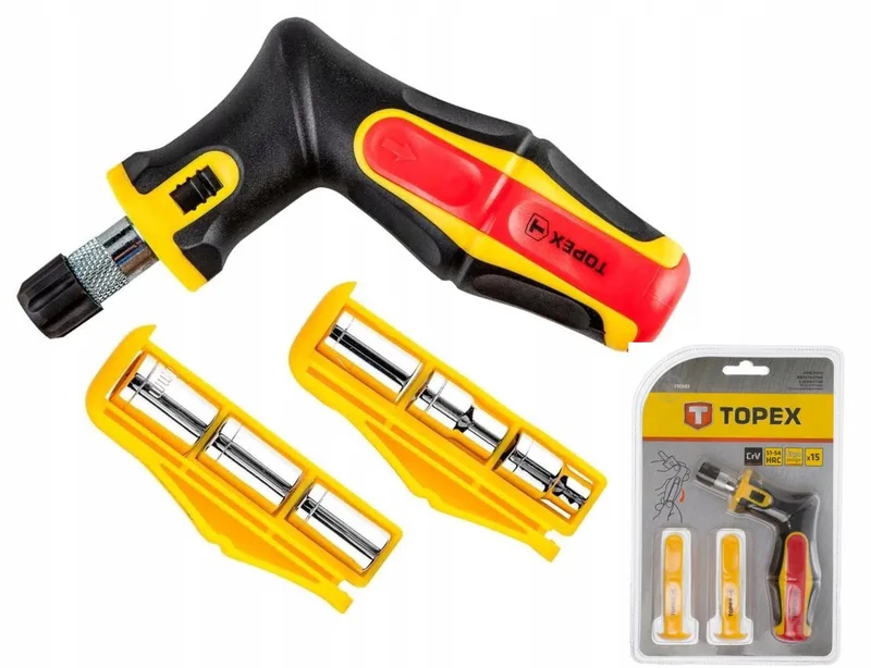 15-delige Bit- en Dopset met Ratelhandvat by Topex – product image