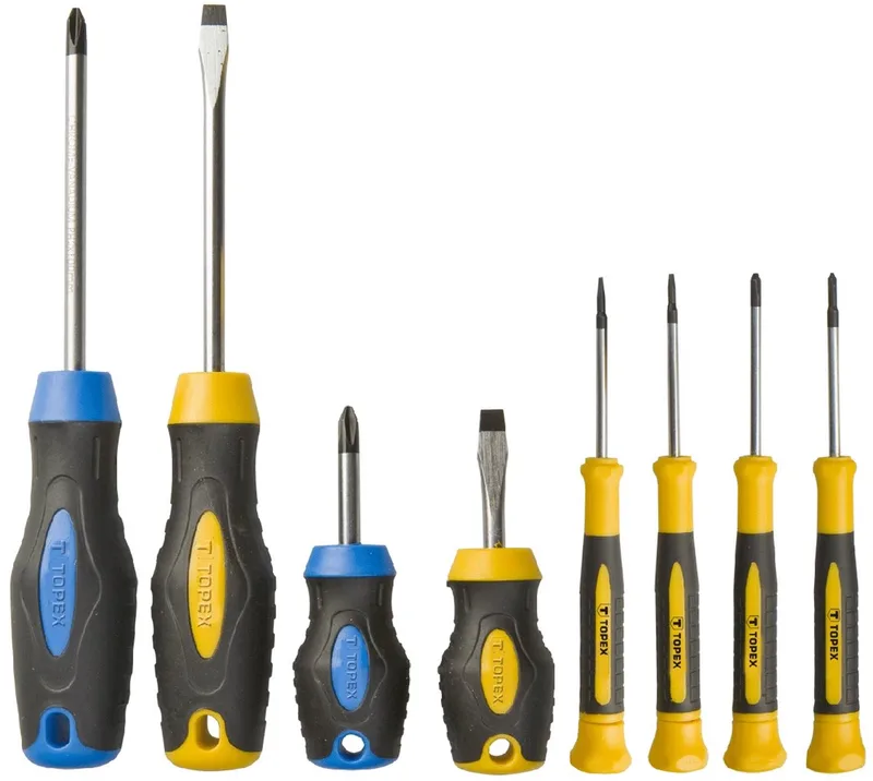 8-delige Schroevendraaier Set - Plat & Kruiskop de Topex, Neutraal – image du produit