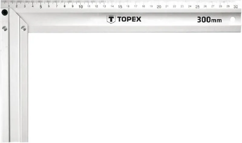 aluminium winkelhaak 350x190mm van Topex, Zilver – productafbeelding