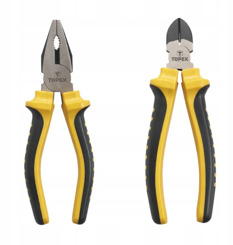 Combinatie Tangen Set 180mm - Zijsnijtang & Combinatietang de Topex, Jaune – image du produit