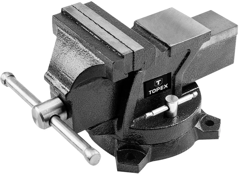 Draaibaar Bankschroef - 100 mm - Sterke Druk - Gietijzeren Constructie by Topex – product image